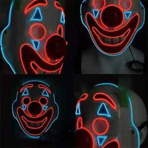 Máscara <span class=keywords><strong>de</strong></span> Payaso <span class=keywords><strong>de</strong></span> PVC con Luces LED para Halloween, Máscara <span class=keywords><strong>Completa</strong></span> Ecológica y Moderna para Disfraces <span class=keywords><strong>de</strong></span> Películas, Fiestas, Navidad y Cosplay - Product Image 2