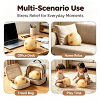 En gros, Boule anti-stress réaliste en forme de pomme de terre, en TPR, impression numérique, à remontée lente, jouet sensoriel personnalisable, cadeau anti-stress