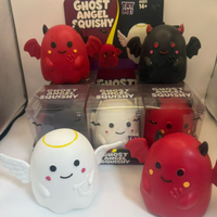 Jouet Squishy Géant Fantôme Ange Diable Doux à Presser Sensoriel Anti-Stress Cadeau Enfants Vente en Gros