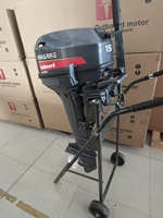 Moteur hors-bord à essence 2 temps 15 CV refroidi par eau de la marque Himarine pour bateau pneumatique