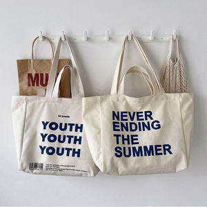 Bolsa de Compras de Lona Reciclada para la Vida Diaria, Bolsa de Hombro de Gran Capacidad, Diseño Nuevo con Logotipo Personalizado - Product Image 1