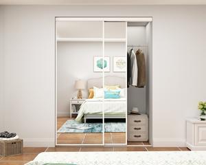 <span class=keywords><strong>Armadio</strong></span> <span class=keywords><strong>con</strong></span> Telaio in Acciaio e Porte <span class=keywords><strong>Scorrevoli</strong></span> Bypass <span class=keywords><strong>a</strong></span> <span class=keywords><strong>Specchio</strong></span> Intero Vendita all'Ingrosso dalla Fabbrica - Product Image 6