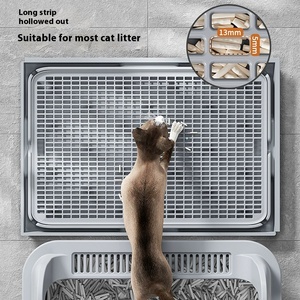 Hot Sale High quality Connectable Cat Litter Mat Anti Scatter Tray Large Size Double Layer Sand Control Mat - Product Image 4