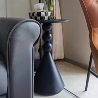 Noir Haute Qualité Moderne Petite Salle À Manger En Métal Chambre Durable Canapé-Lit Côté Table Basse Pour Salon