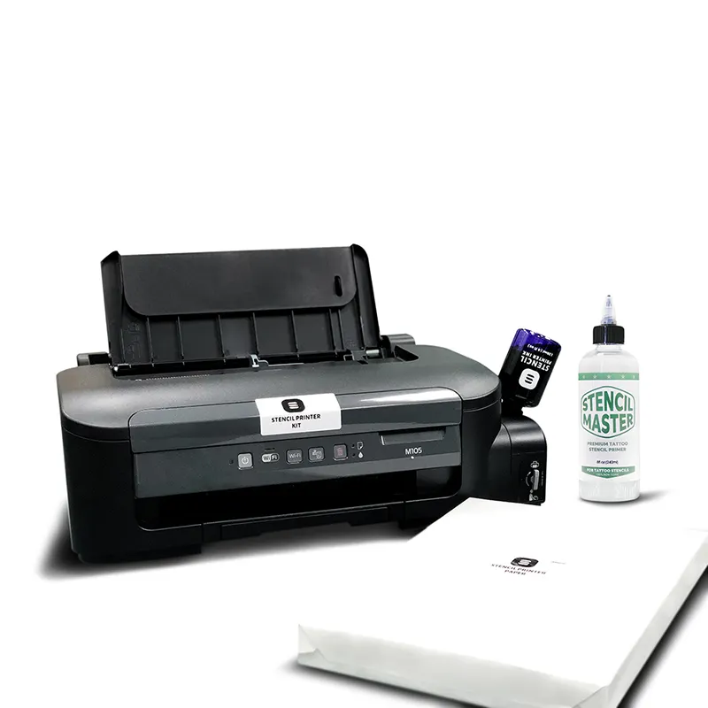 Tattoo Stencil Print Kit Inclusief Inkjet Printer Calqueerpapier Afdrukken Inkt Stencil Master Transfer Oplossing Wifi-Verbinding