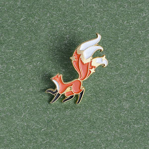 Negen Tailed Fox Emaille Spelden Custom Kawaii Schattige Dieren Broches Revers Badges Tas Leuk Cartoon Sieraden Cadeau Voor Kinderen Vrienden - Product Image 2