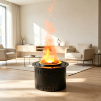 Insert de cheminée électrique 3D à vapeur d'eau de 35 cm, LED, à économie d'énergie, flamme réaliste, pour salon et hôtel