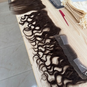 Topper capillaire HD en dentelle suisse pour couvrir la ligne des <span class=keywords><strong>cheveux</strong></span>, idéal pour les zones dégarnies, 1,5x11 pouces, couverture d'oreille à oreille, <span class=keywords><strong>cheveux</strong></span> humains, ondulation Halo Wire - Product Image 6