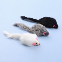 En stock, jouet pour chat souris réaliste personnalisable, avec pierres sonores et fourrure de lapin, résistant aux morsures, 17 cm, pour jeu autonome interactif en intérieur