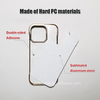 Vente en gros de coques de téléphone PC vierges par sublimation dorée galvanisée 2d pour iPhone 16 15 14 13 Pro Max