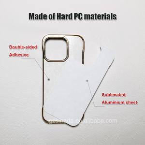 Vente en gros de coques de téléphone PC vierges par sublimation dorée galvanisée 2d pour <span class=keywords><strong>iPhone</strong></span> 16 15 <span class=keywords><strong>14</strong></span> 13 <span class=keywords><strong>Pro</strong></span> <span class=keywords><strong>Max</strong></span> - Product Image 2