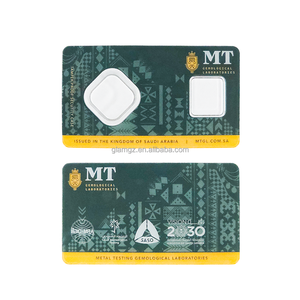 Tarjeta de Certificación para Barras de Oro Fino con Número de Serie de Plástico, Seguridad Antimanipulación, Impresión a Color y Embalaje en Blíster - Product Image 6