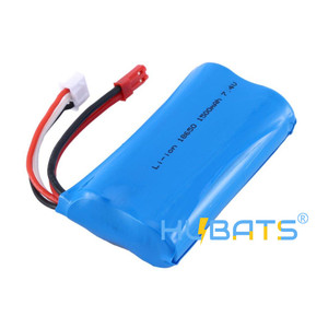 Литий-ионный аккумулятор 18650 7,4 В 1500 мАч для H105 H103 H101 RC лодка 15C перезаряжаемые H101 батареи - Product Image 4