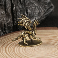 Petites décorations en laiton en forme de dinosaure, statue de pterosaure, dragon de simulation, décorations de bureau anciennes et antiques pour offrir en cadeau.