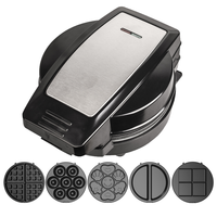 Anbolife Grille-sandwich et Mini-grill 2-en-1 550W, Plaques antiadhésives, Poignée froide au toucher, Protection de sécurité, Usage domestique