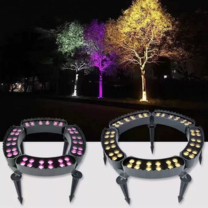 12W Color <span class=keywords><strong>LED</strong></span> abrazo árbol luz, Circular jardín <span class=keywords><strong>LED</strong></span> foco, Ip65 al aire libre impermeable Color paisaje foco - Product Image 3