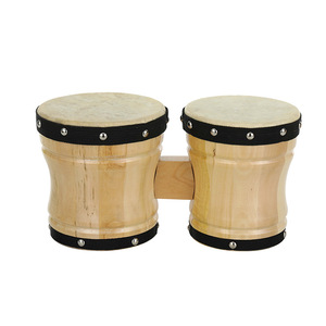 Tambour Bongo en Bois Instrument de Musique Jouet Éducatif Musical pour Enfants et Adultes Vente en Gros Ensemble de Tambours à Main Orff - Product Image 2