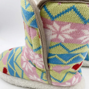 Chaussons d'intérieur en polaire chaude d'hiver pour femmes avec doublure en polaire confortable, chaussons en tricot - Product Image 5