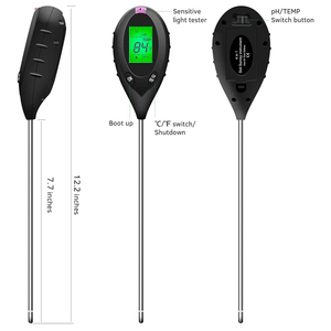 Testeur d'humidité numérique 4 en 1 pour sol de jardin, pour utilisation en laboratoire, hygromètre pour extérieur - Product Image 6