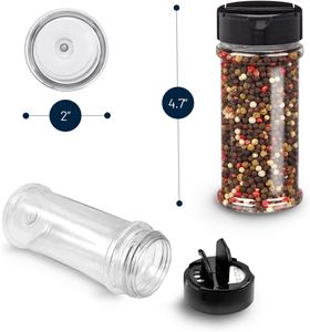 200ml Food Grade Plastic PCR Eco-Friendly Refillable <b>Spice</b> & Pepper Shakers Seasoning <b>Jars</b> - Product Image 2