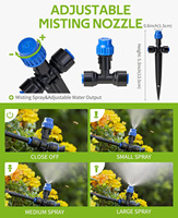 Kit d'atomisation automatique à branchement rapide F148 pour jardinage, serre, aménagement floral, système de refroidissement basse pression, kit d'irrigation