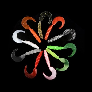 Cebo suave de insecto suave de gusano de una sola cola de tres colores Cebo de boca erecto - Product Image 4