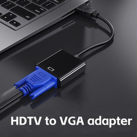 Convertisseur haute vitesse HDTV mâle vers VGA femelle adaptateur de cordon de câble vidéo HD pour application de moniteur d'ordinateur portable PC
