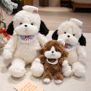 Toptan MEIWEN Kawaii Sevimli Önlüklü Köpek Peluş Oyuncak Süper Yumuşak Peluş Kumaş Tasarım PP Pamuk Dolgulu - Product Image 2