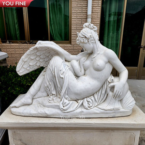 Lebensgroßer Garten im Freien Naturstein <span class=keywords><strong>Nackte</strong></span> Frauen Skulptur Weißer Marmor <span class=keywords><strong>Nackte</strong></span> Dame Statue - Product Image 4