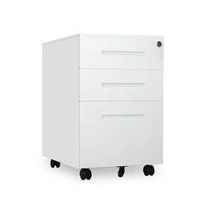 ארון תיוק נייד עם <span class=keywords><strong>3</strong></span> מגירות למסמכים בגודל A4, עשוי פלדה, עם מנעול, ארון נייד על גלגלים. - Product Image 2