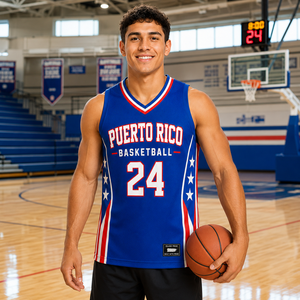 Maillot de basket-ball de Porto Rico personnalisé avec nom et numéro, maillot de sport en mesh, fierté de l'île, esprit d'équipe, vêtements - Product Image 1