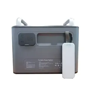 เครื่องกำเนิดไฟฟ้าแบบพกพา กำลังไฟสูง 1500 วัตต์ คลื่นไซน์บริสุทธิ์ แบตเตอรี่ LiFePO4 ความจุ 2500 วัตต์ชั่วโมง พร้อมแผงโซลาร์เซลล์ 500 วัตต์ กันน้ำ ชาร์จเร็ว - Product Image 4