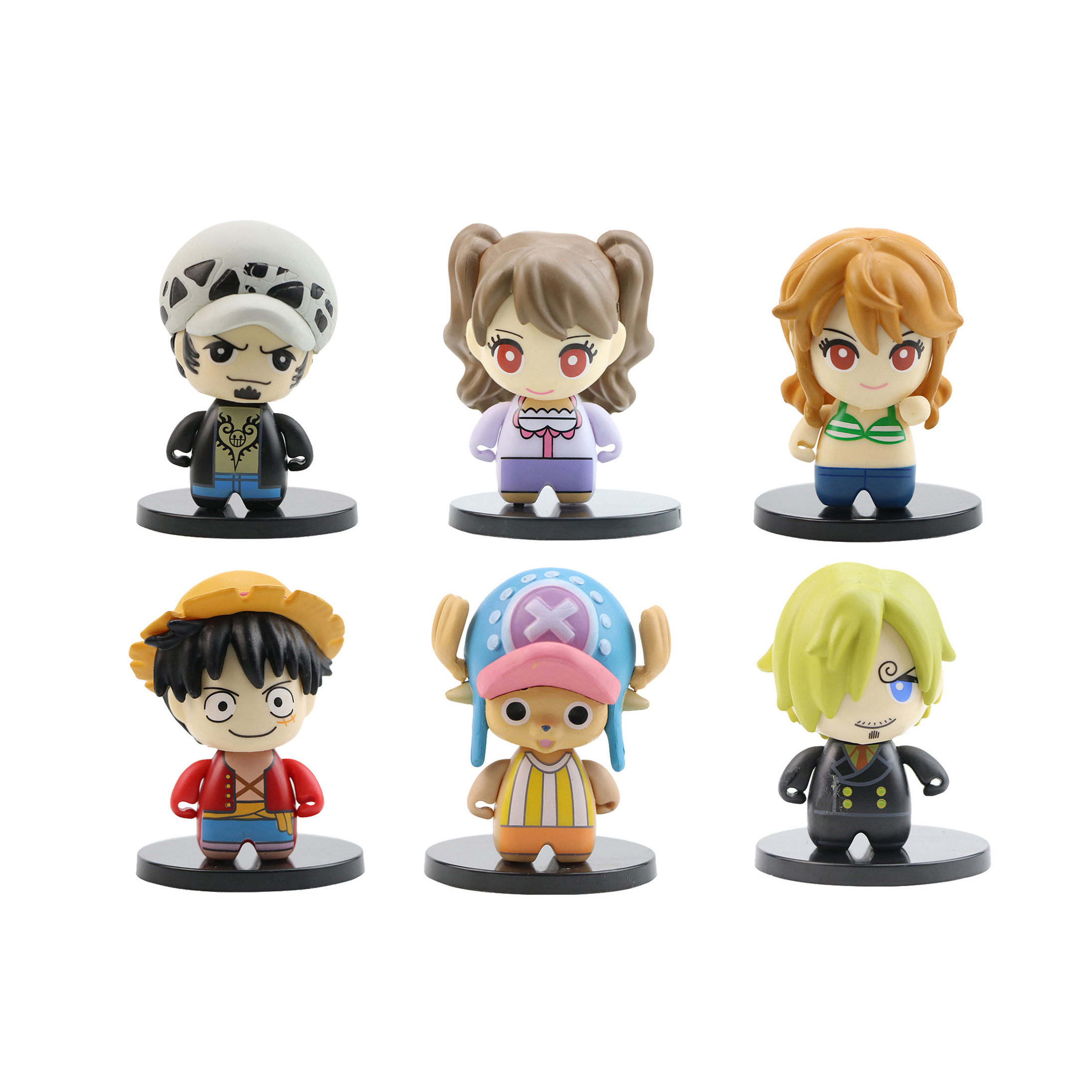 6個セット 人気アニメフィギュア アニメ ゾロ 可愛いチョッパー ナミ 