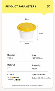 กล่องอาหาร TeGuan Secure Lock ป้องกันการงัดแงะ เกรดอาหาร ผลิตจากพลาสติก PP ใช้แล้วทิ้ง เข้าไมโครเวฟได้ ขนาด 16 ออนซ์ สำหรับบรรจุอาหารเดลิ สลัด และอาหารสำเร็จรูป รุ่น <span class=keywords><strong>TG618</strong></span> - Product Image 6