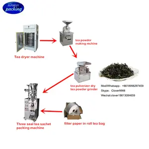 Chá de frutas secas misturadas, cheia de linha de produção de chá verde orgânica automática de ervas reishi ou ginseng