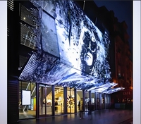 Écran LED transparent d'intérieur P3.91-7.82, affichage numérique, animation de texte, vitrine de magasin, centre commercial