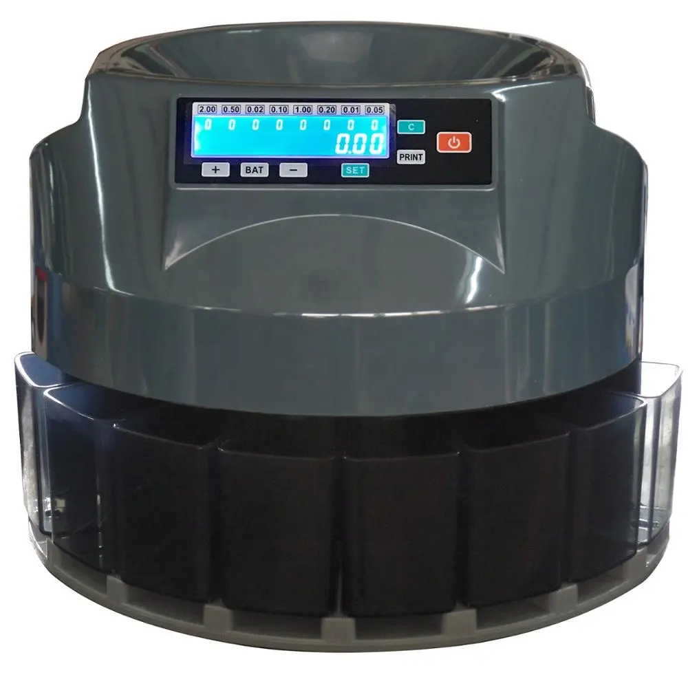 DB360LCD automatische münze zähler, sorter,optional münze rohre und drucker