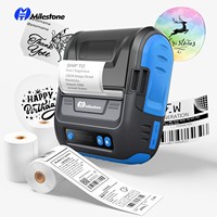 Imprimante thermique portable miniature Milestone MHT-P29L 80 mm 203 dpi pour l'impression de photos, de reçus, de codes-barres et d'étiquettes pour téléphone portable