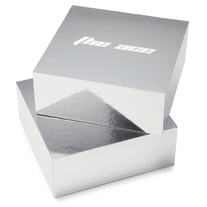 Custom logo Luxury Men Belt Gift Paper <strong>Box</strong> Bright <strong>Silver</strong> Cardboard Paper <strong>Box</strong> with Lid - Product Image 4