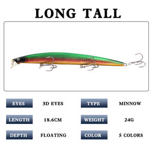 เหยื่อปลอมแบบลอยน้ำ XY-80 ขนาด 18.6 ซม. น้ำหนัก 24 กรัม ลูกเหล็ก ABS สำหรับตกปลาทะเล ปลาบาส น้ำจืด น้ำเค็ม - Product Image 6