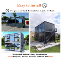 Bureau modulaire préfabriqué détachable en panneaux sandwich d'acier, extensible, pour villa ou bâtiment de bureaux