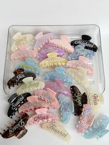 Pinzas de Pelo Acrílicas de 9 cm con Logotipo Personalizado, Elegantes y Coloridas, Pinzas de Pelo para Uso Diario, Pinzas de Pelo para Mujer - Product Image 5