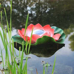 Lampe <span class=keywords><strong>solaire</strong></span> flottante en forme de Lotus, disponible dans 7 couleurs changeantes, luminaire décoratif d'extérieur, idéal pour une piscine, un étang, un jardin, une <span class=keywords><strong>fontaine</strong></span> ou un <span class=keywords><strong>balcon</strong></span> - Product Image 4
