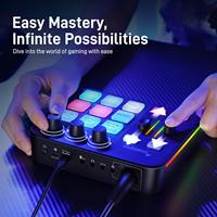 Mezclador de Audio para Juegos MAONO G1 NEO, Efectos de Sonido Personalizados, Transmisión RGB con Interfaz de Audio para Micrófono XLR para Voz en Juegos y Podcasts