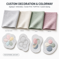 Ensemble de survêtement gris chiné personnalisé avec sweat à capuche zippé et pantalon de survêtement large pour femme, avec patch Hibiscus, fabricant OEM