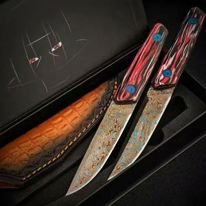 มีดอเนกประสงค์เหล็กดามัสกัส Tsukuyomi DIY OEM แบบกำหนดเอง พร้อมปลอก Kydex ด้ามไม้ คลิปหนีบเข็มขัด พกพาสะดวก สำหรับแคมป์ปิ้ง รับประกัน 1 ปี - Product Image 4