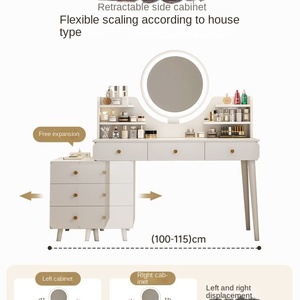 Gabinete de maquillaje integrado simple y moderno y <span class=keywords><strong>tocador</strong></span> para dormitorio Nuevo <span class=keywords><strong>tocador</strong></span> de dormitorio principal con espejo de maquillaje - Product Image 4