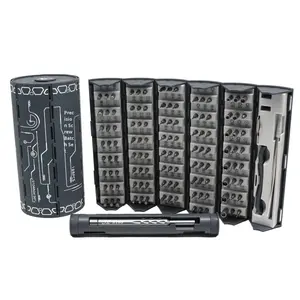 Juego de Destornilladores Magnéticos de Precisión 128 <span class=keywords><strong>en</strong></span> 1, Herramienta Multifunción para Desmontaje del Hogar, Tipo Carrete con Almacenamiento de Puntas, Combinación para Reparaciones - Product Image 1