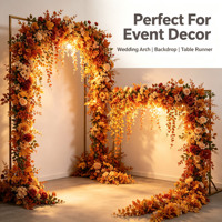 Arco de Fondo para Bodas, Pasillo, Salón de Banquetes, Recepción, Alquiler de Estudio Fotográfico, Decoración para Negocios, Enredadera de Flores Artificiales