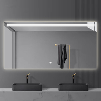E104H60100 Luxury Magnifying Wall Backlit Bathroom Smart Led Lighted With Electronic Mirror